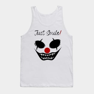 Just Smile Scary face Tank Top